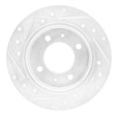 R1 97-06 Hyundai Elantra Rear Right Drilled & Slotted Silver Brake Rotor
