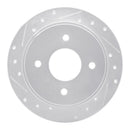 R1 90-92 Infiniti M30 Rear Left Drilled & Slotted Silver Brake Rotor