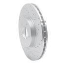 R1 98-06 Jaguar XJR Front Right Drilled & Slotted Silver Brake Rotor