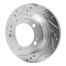 R1 87-89 Porsche 944 Front & Rear Drilled & Slotted Silver Brake Rotor Set