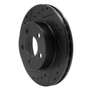 R1 95-02 Ford Ranger (USA/Canada) Front Left Drilled & Slotted Black Brake Rotor