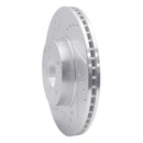 R1 14-24 Mazda 3 Front Drilled & Slotted Silver Brake Rotor Set