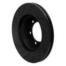 R1 00-07 Toyota SEQUOIA Front Right Drilled & Slotted Black Brake Rotor