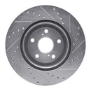 R1 04-09 Lexus RX330 Front & Rear Drilled & Slotted Silver Brake Rotor Set