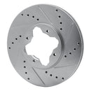 R1 92-98 Acura Vigor Front Right Drilled & Slotted Silver Brake Rotor