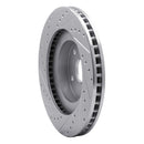 R1 92-97 Subaru SVX Front Right Drilled & Slotted Silver Brake Rotor