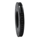 R1 05-14 Infiniti FX35 Front Left Drilled & Slotted Black Brake Rotor