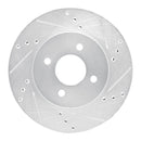 R1 12-24 Nissan Note Front Drilled & Slotted Silver Brake Rotor Set