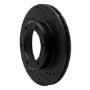 R1 90-92 Toyota Land Cruiser Front Right Drilled & Slotted Black Brake Rotor