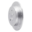 R1 95-07 Chrysler SEBRING Rear Left Drilled & Slotted Silver Brake Rotor