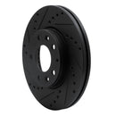 R1 03-05 Mazda 6 Front Left Drilled & Slotted Black Brake Rotor
