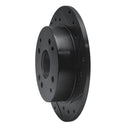 R1 92-97 Acura CL Rear Right Drilled & Slotted Black Brake Rotor