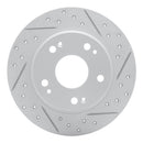 R1 03-08 Acura Tsx Rear Right Drilled & Slotted Geo-Carbon Rotor
