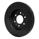 R1 18-21 Ford F-150 Front & Rear Drilled & Slotted Black Brake Rotor Set