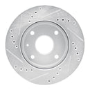 R1 04-10 Chevrolet Optra (Mexico) Front Right Drilled & Slotted Silver Brake Rotor
