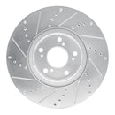 R1 04-08 Acura TL Front Drill & Slot Silver Rotors