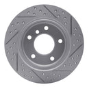 R1 91-99 BMW 328Is Rear Left Drilled & Slotted Geo-Carbon Rotor