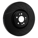 R1 20-26 Mercedes-Benz GLE450e Front Right Drilled & Slotted Black Brake Rotor
