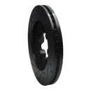 R1 09-12 Chevrolet Colorado Front Right Drilled & Slotted Black Brake Rotor