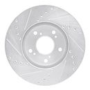 R1 03-07 Honda Accord Front & Rear Drilled & Slotted Silver Brake Rotor Set