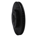 R1 04-11 Mitsubishi Grandis (Mexico) Front Left Drilled & Slotted Black Brake Rotor