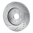 R1 08-11 Nissan Pathfinder Front Drilled & Slotted Silver Brake Rotor Set