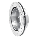 R1 03-05 Chevrolet Suburban 2500 Rear Right Drilled & Slotted Silver Brake Rotor