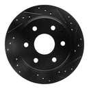 R1 99-07 Chevrolet Avalanche 1500 Front & Rear Drilled & Slotted Black Brake Rotor Set