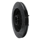 R1 97-99 Ford F-150 RWD Front Left Drilled & Slotted Black Brake Rotor