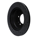 R1 69-83 Porsche 911 Rear Left Drilled & Slotted Black Brake Rotor