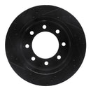 R1 00-02 Dodge Ram 2500 Front Right Drilled & Slotted Black Brake Rotor