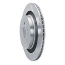R1 19-24 Ford Edge Rear Drilled & Slotted Silver Brake Rotor Set