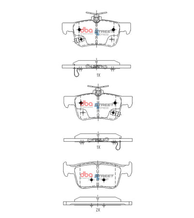 DBA 2019+ Honda Accord 2.0L Hybrid Street Series Rear Brake Pads