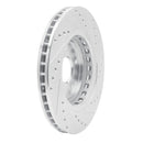 R1 14-20 Acura TLX Front Left Drilled & Slotted Silver Brake Rotor