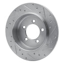 R1 06-10 Ford Explorer Sport Trac Front & Rear Drilled & Slotted Silver Brake Rotor Set