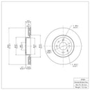 DFC 12-19 Fiat 500E Front GeoSPEC Coated Rotor
