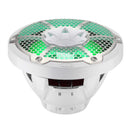 DS18 Hybrid Marine Speaker w/ Driver And RGB LEDs 10in 2-Way 450 Watts RMS 4 ohm White w/ Cover