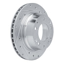 R1 84-89 Porsche 911 Rear Right Drilled & Slotted Silver Brake Rotor