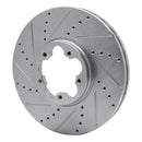 R1 14-19 Ford Transit (Mexico) Front Left Drilled & Slotted Silver Brake Rotor