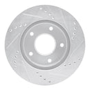 R1 98-05 Chevrolet S10 Front & Rear Drilled & Slotted Silver Brake Rotor Set