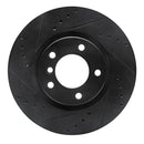 R1 95-02 BMW M3 Right Front Drilled & Slotted Black Brake Rotor