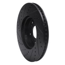 R1 13-22 Honda Accord Coupe Front Right Drilled & Slotted Black Brake Rotor