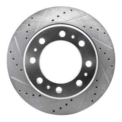 R1 09-25 Dodge Ram 4000 (Mexico) Rear Left Drilled & Slotted Silver Brake Rotor