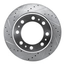 R1 09-24 Dodge Ram 4000 Front & Rear Drilled & Slotted Silver Brake Rotor Set