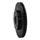 R1 00-24 Chrysler SEBRING Front Right Drilled & Slotted Black Brake Rotor