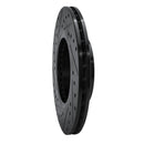 R1 93-06 Infiniti G20 Front Right Drilled & Slotted Black Brake Rotor