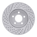R1 03-11 Ford Crown Victoria Front Right Drilled & Slotted Geo-Carbon Rotor