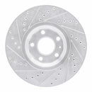 R1 97-06 Audi A6 Quattro Front Right Drilled & Slotted Silver Brake Rotor