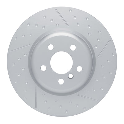 DFC 20-25 BMW M340i Right Rear GeoSPEC Coated Rotor - Dimpled and Slotted