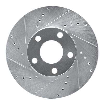 R1 98-98 Volkswagen Passat (USA/Canada) Front Left Drilled & Slotted Silver Brake Rotor